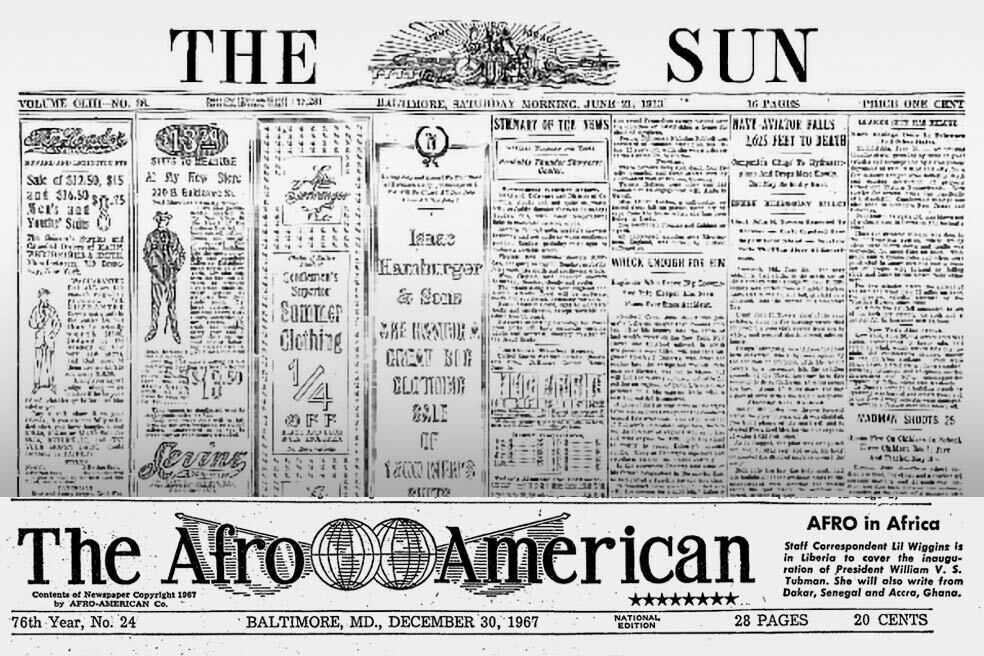 Maryland Newspapers search Baltimore Sun Afro American historic articles 2