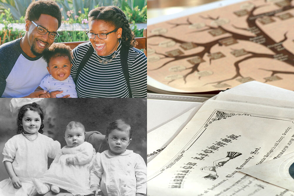 Genealogy guide older newer family photos paperwork family tree marriage license