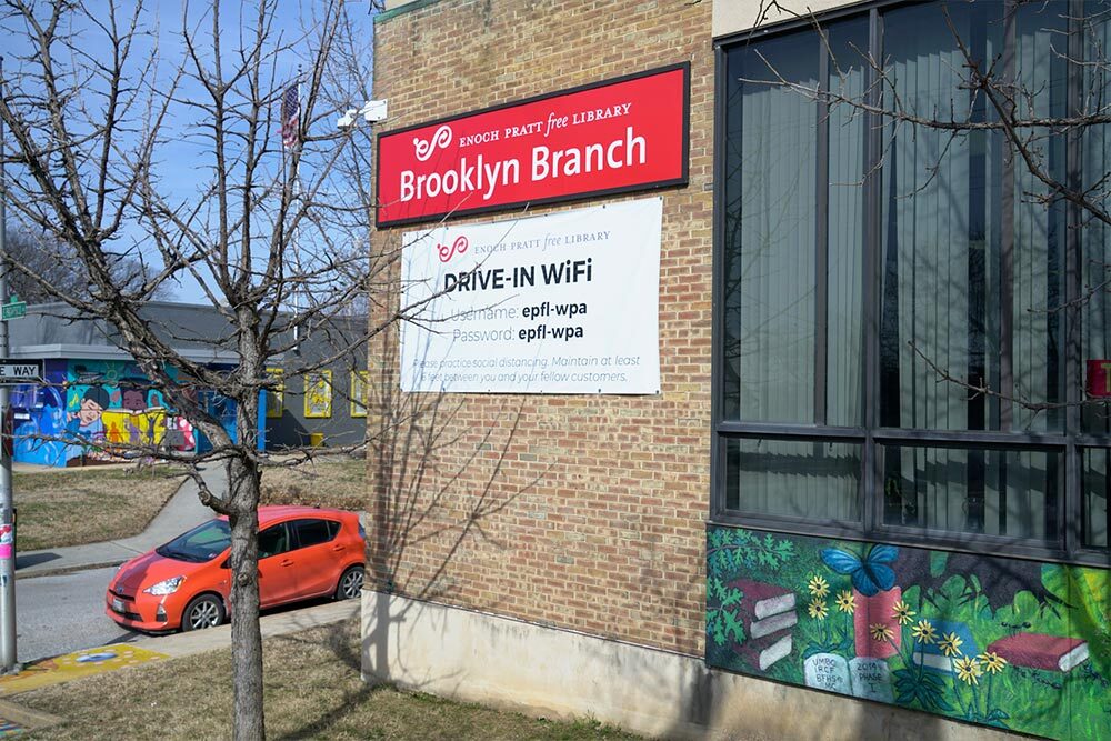 Brooklyn Branch - corner wifi sign