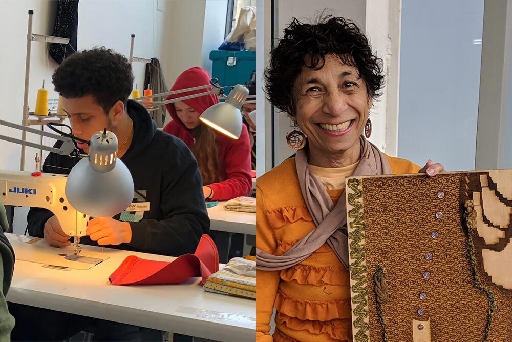 Open Works - two photos of makers at work