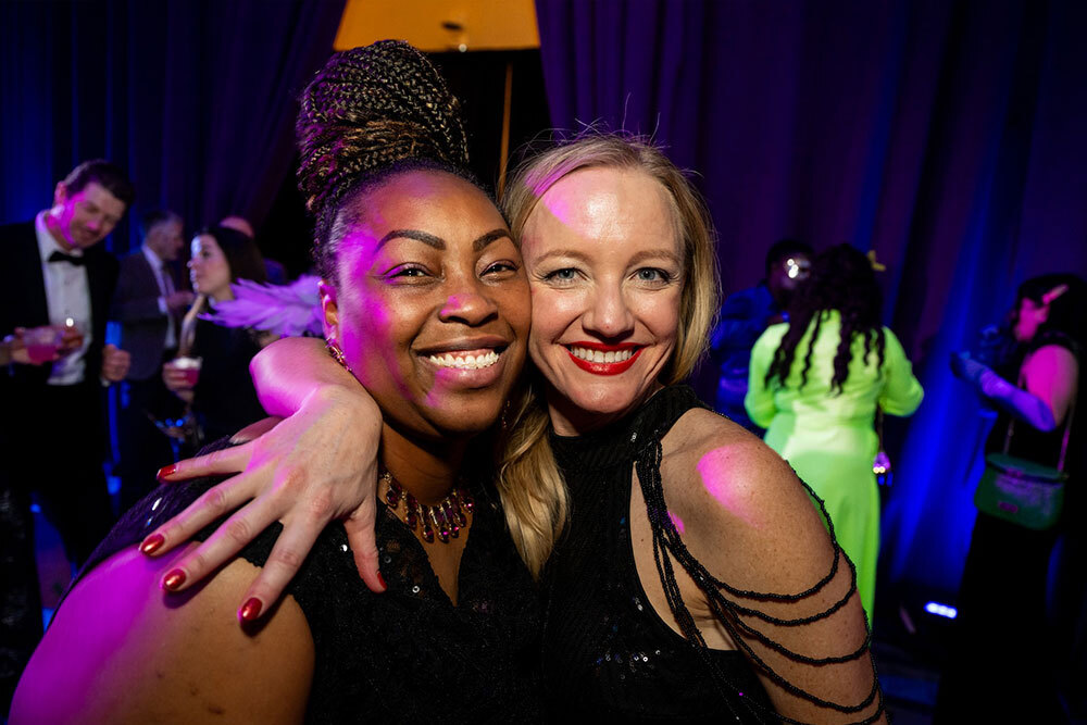 Black and White party 2024 two women smiling