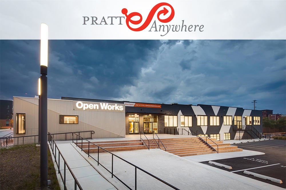 Open Works Pratt Anywhere logo top